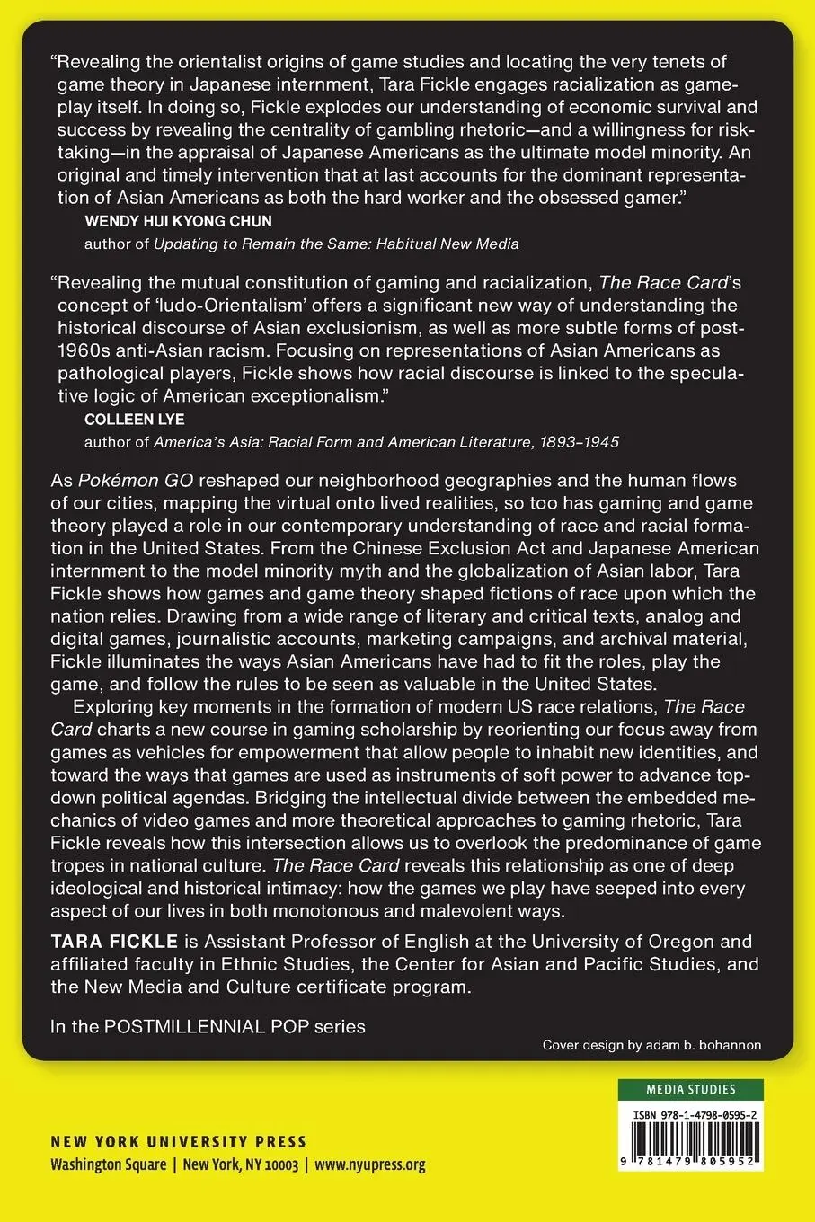 Rückseite: 9781479805952 | The Race Card | From Gaming Technologies to Model Minorities | Fickle