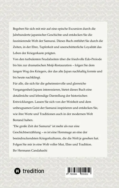 Rückseite: 9783384255952 | Die große Zeit der Samurai | Hermann Candahashi | Buch | 276 S. | 2024