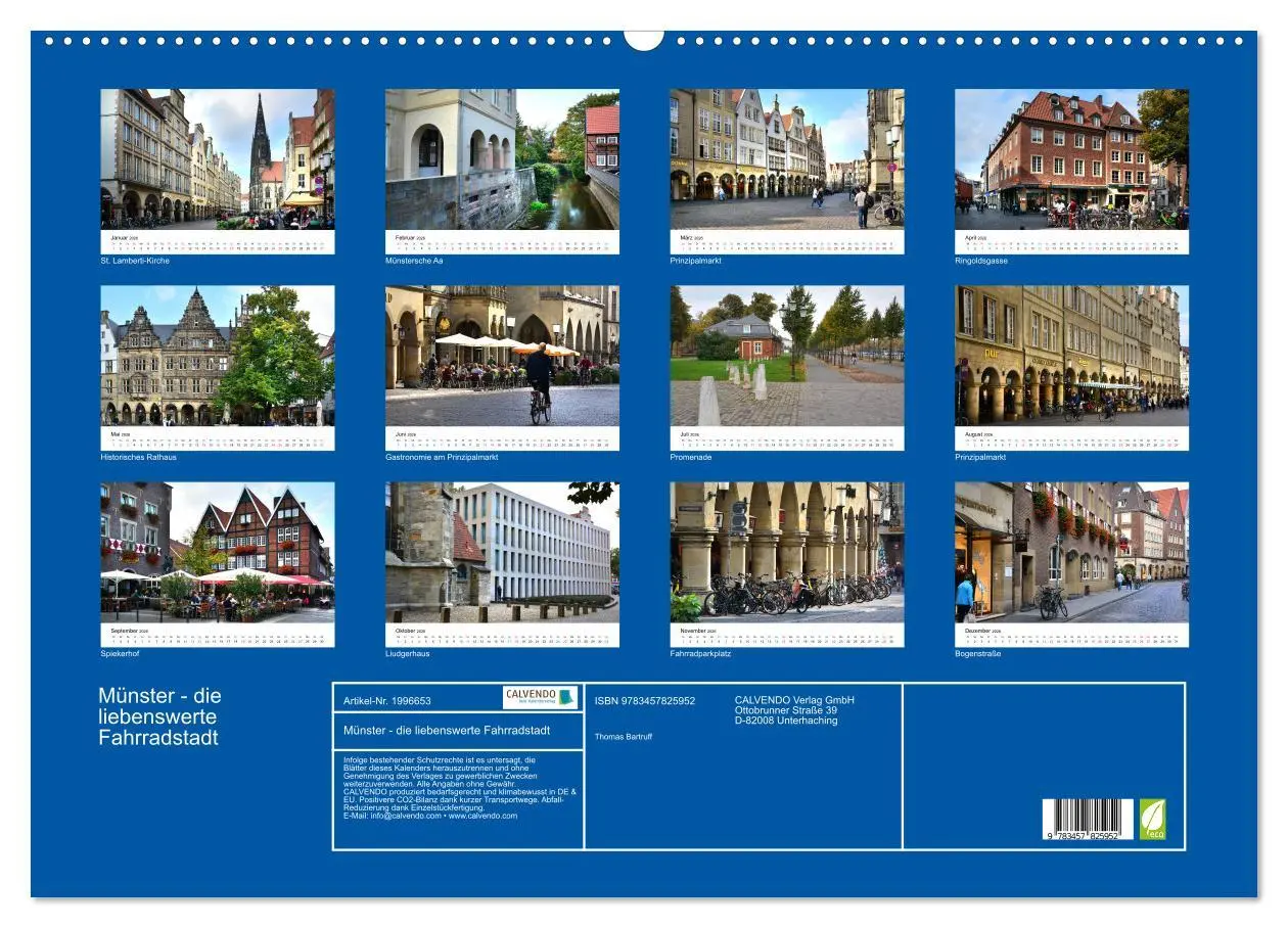 Bild: 9783457825952 | Münster - die liebenswerte Fahrradstadt (Wandkalender 2026 DIN A2...