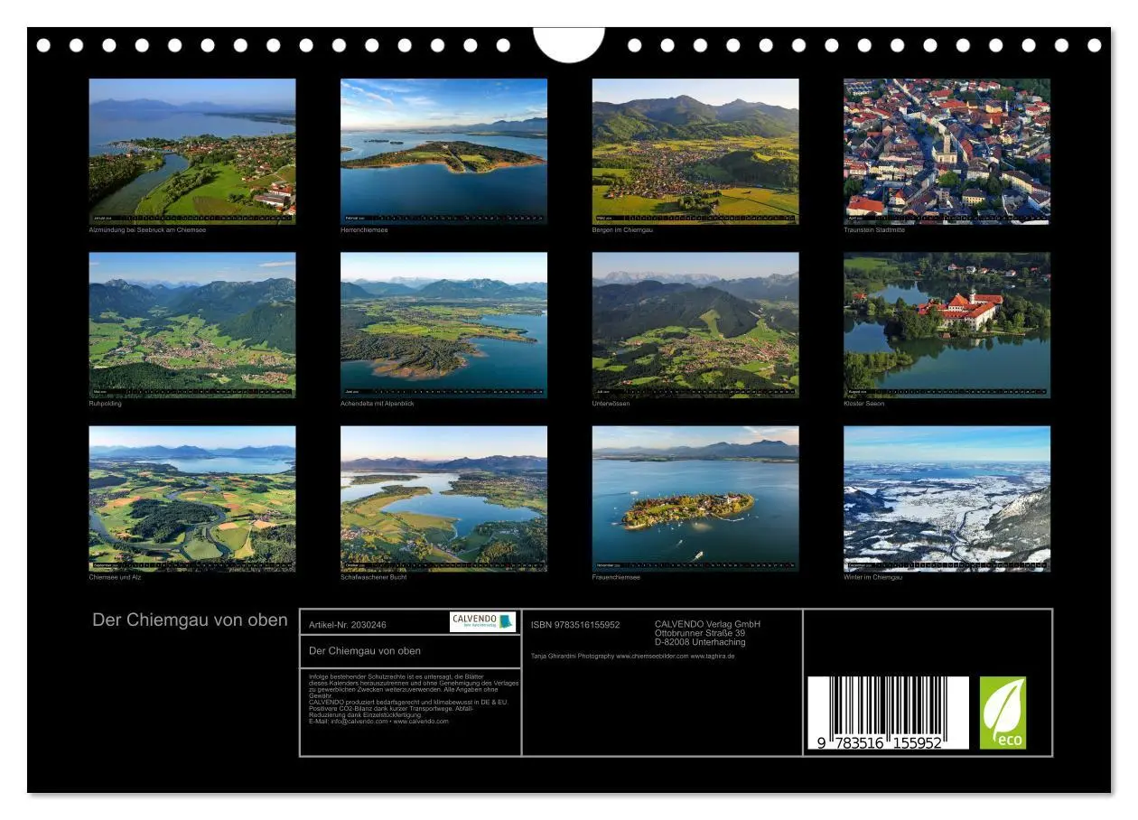 Bild: 9783516155952 | Der Chiemgau von oben (Wandkalender 2026 DIN A4 quer), CALVENDO...