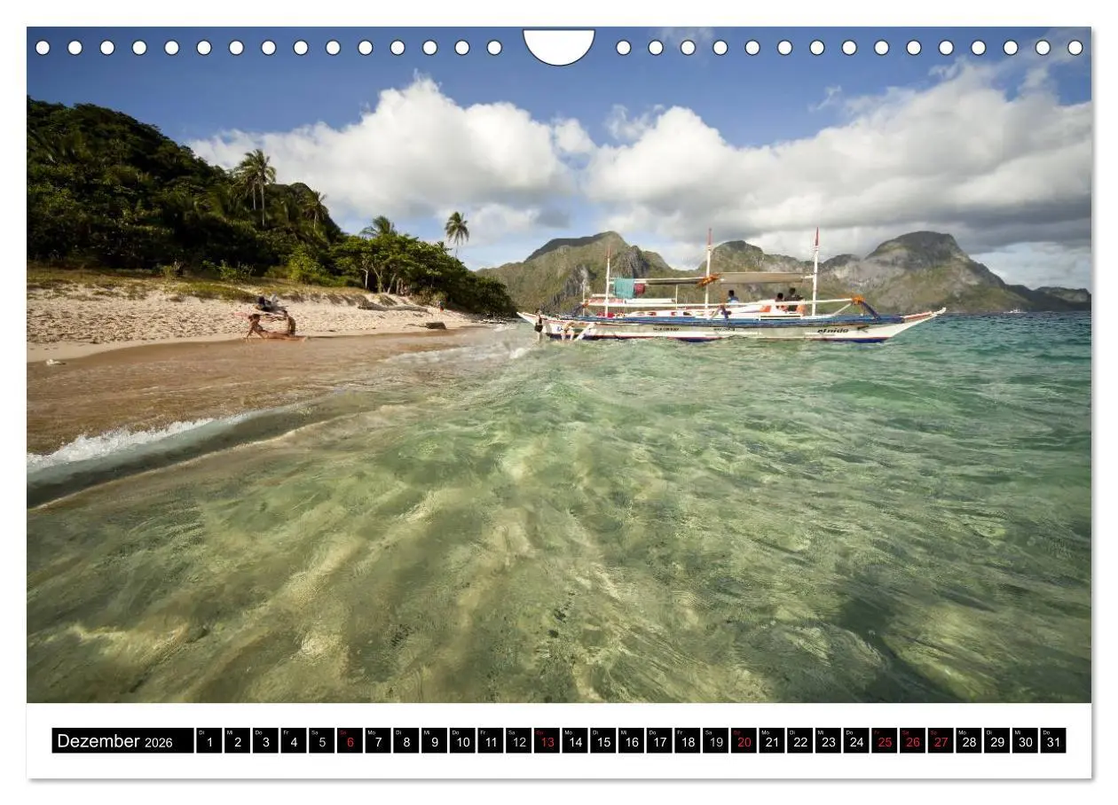 Bild: 9783516225952 | Palawan (Wandkalender 2026 DIN A4 quer), CALVENDO Monatskalender