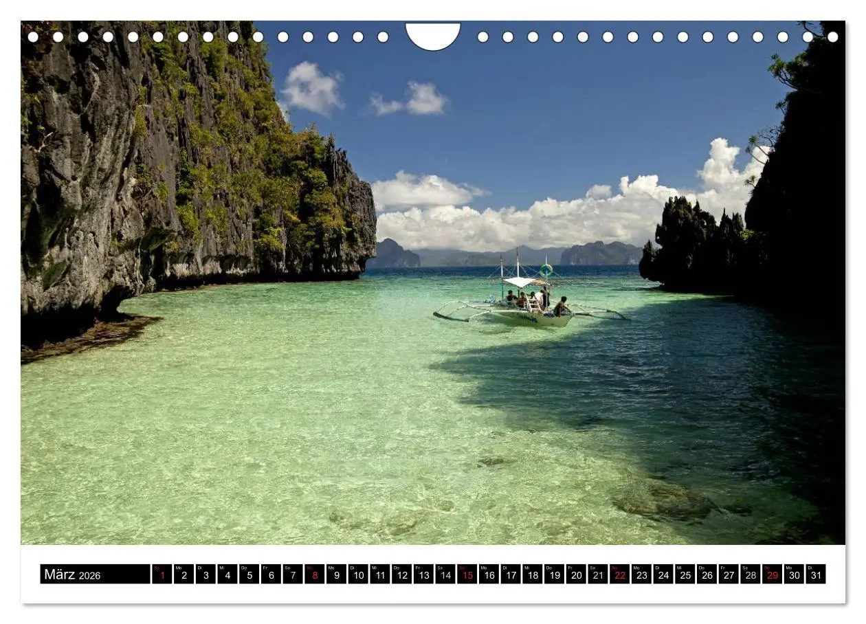 Bild: 9783516225952 | Palawan (Wandkalender 2026 DIN A4 quer), CALVENDO Monatskalender