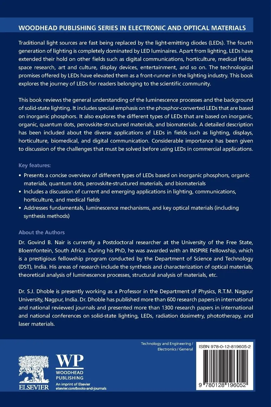 Rückseite: 9780128196052 | The Fundamentals and Applications of Light-Emitting Diodes | Buch