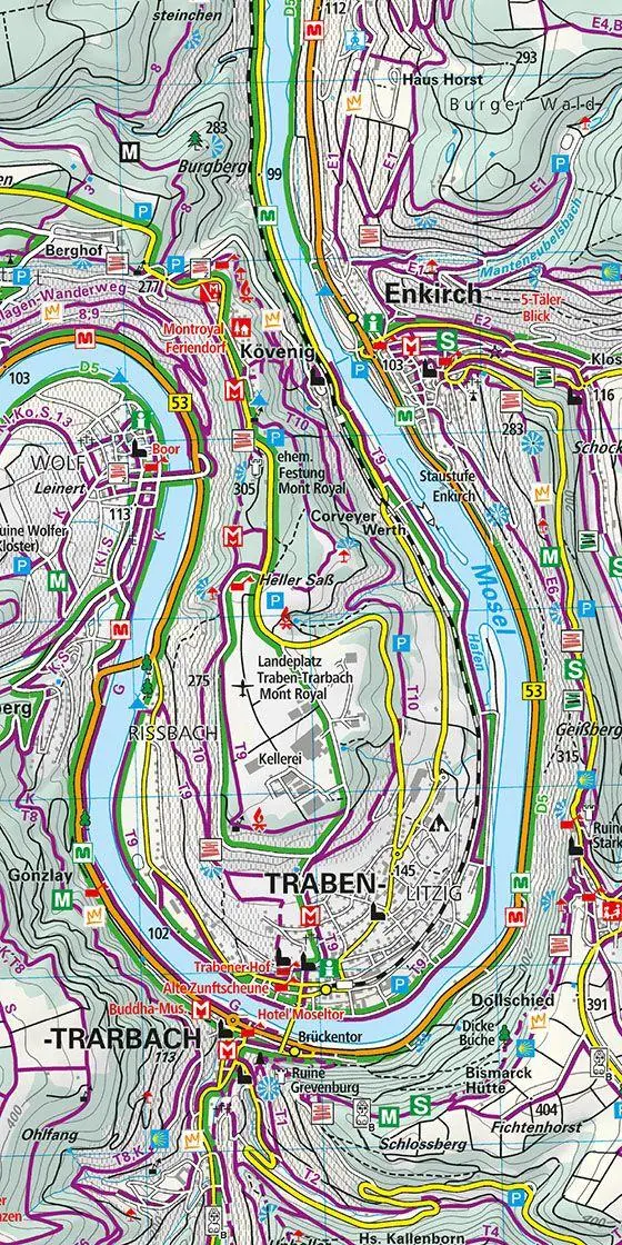 Bild: 9783259026052 | Kümmerly+Frey Outdoorkarte Deutschland 22 Mittelmosel, Trier bis...