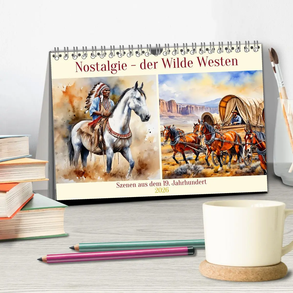 Bild: 9783457266052 | Nostalgie - der Wilde Westen (Tischkalender 2026 DIN A5 quer),...