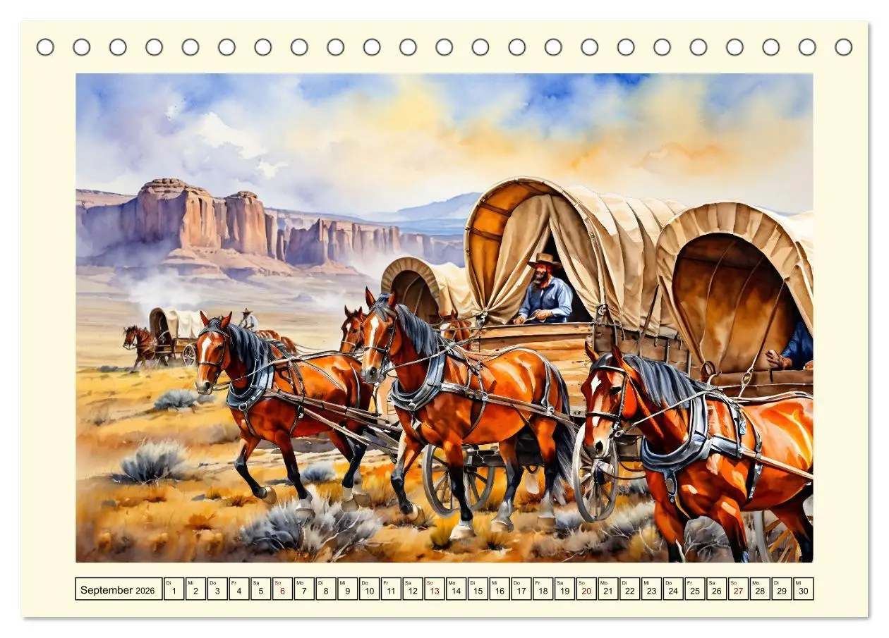 Bild: 9783457266052 | Nostalgie - der Wilde Westen (Tischkalender 2026 DIN A5 quer),...