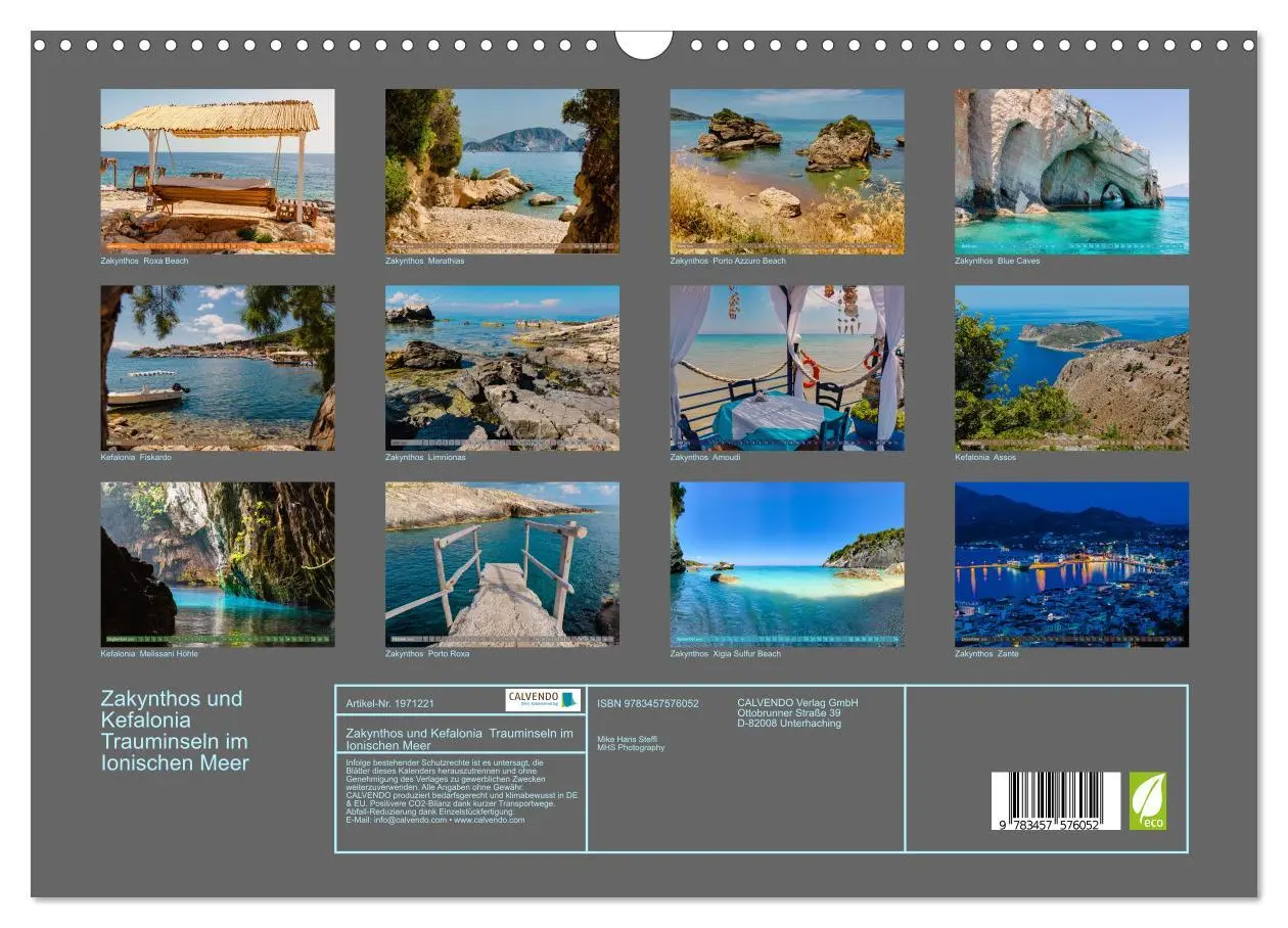Bild: 9783457576052 | Zakynthos und Kefalonia Trauminseln im Ionischen Meer (Wandkalender...