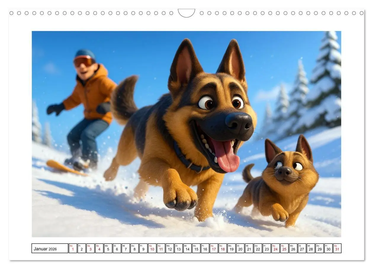Bild: 9783516596052 | Schäferhund im fröhlichen Dienst (Wandkalender 2026 DIN A3 quer),...