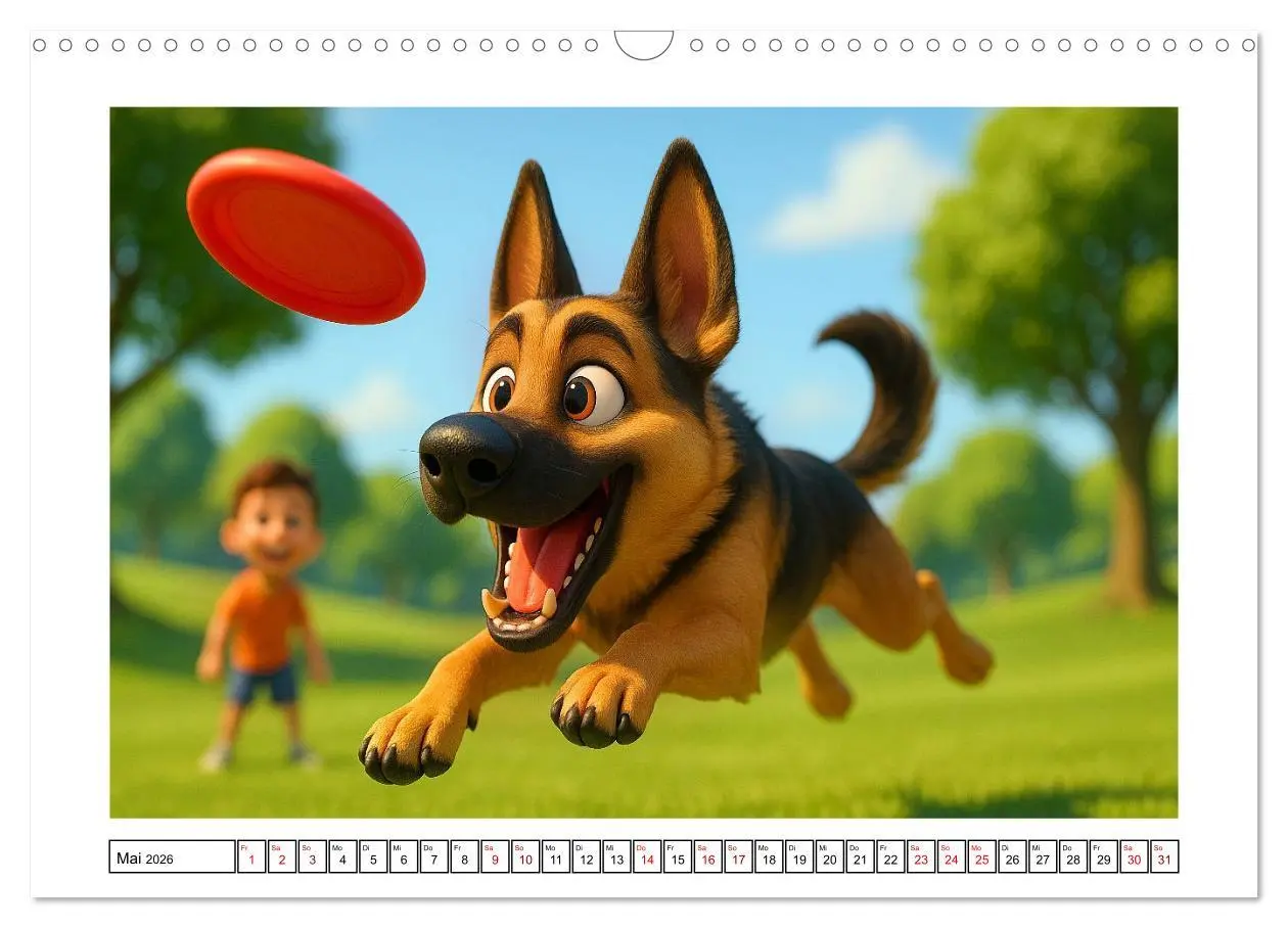 Bild: 9783516596052 | Schäferhund im fröhlichen Dienst (Wandkalender 2026 DIN A3 quer),...