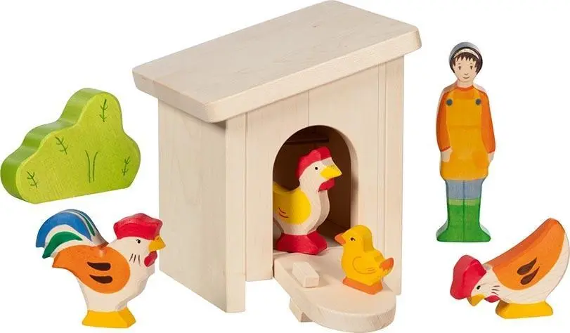 Cover: 4013594806152 | Kleiner Stall, montiert | 16 x 15 x 18,5 cm, Holz, per Stück | 80615