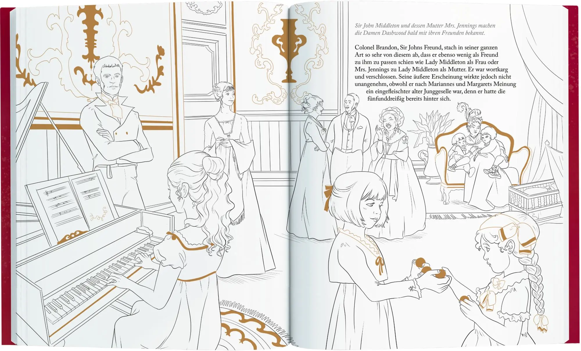 Bild: 4050003956152 | Sinn und Sinnlichkeit - Das große Jane-Austen-Malbuch | Ludovic Sallé