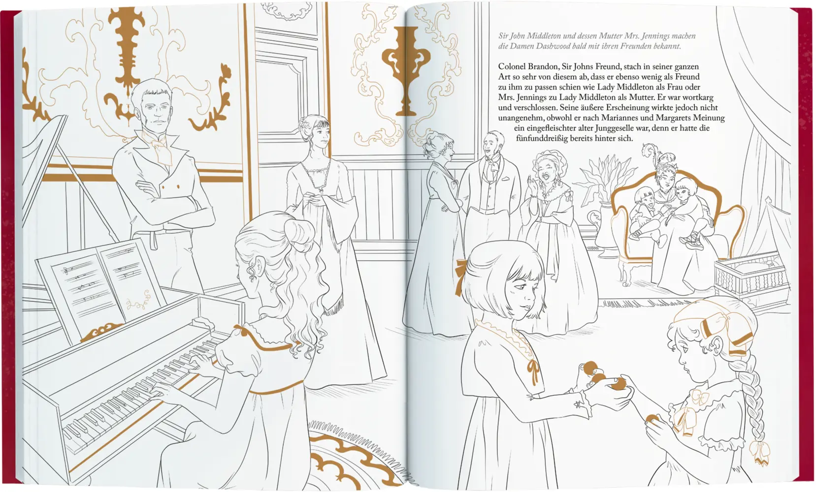 Bild: 4050003956152 | Sinn und Sinnlichkeit - Das große Jane-Austen-Malbuch | Ludovic Sallé