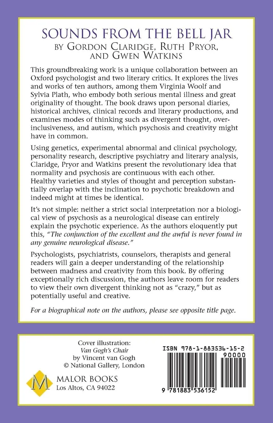 Rückseite: 9781883536152 | Sounds From the Bell Jar | Ten Psychotic Authors | Claridge (u. a.)