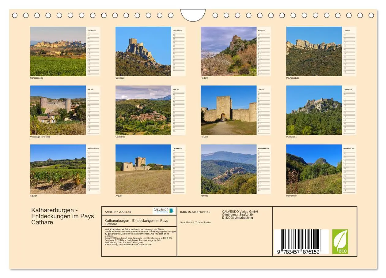 Bild: 9783457876152 | Katharerburgen - Entdeckungen im Pays Cathare (Wandkalender 2026...