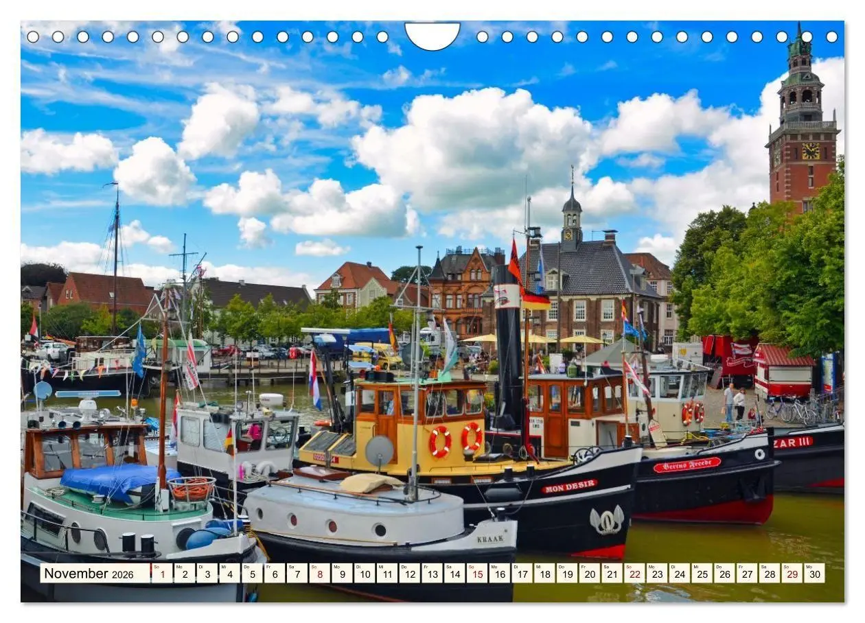 Bild: 9783516656152 | Charmante Stadt - LEER (Wandkalender 2026 DIN A4 quer), CALVENDO...