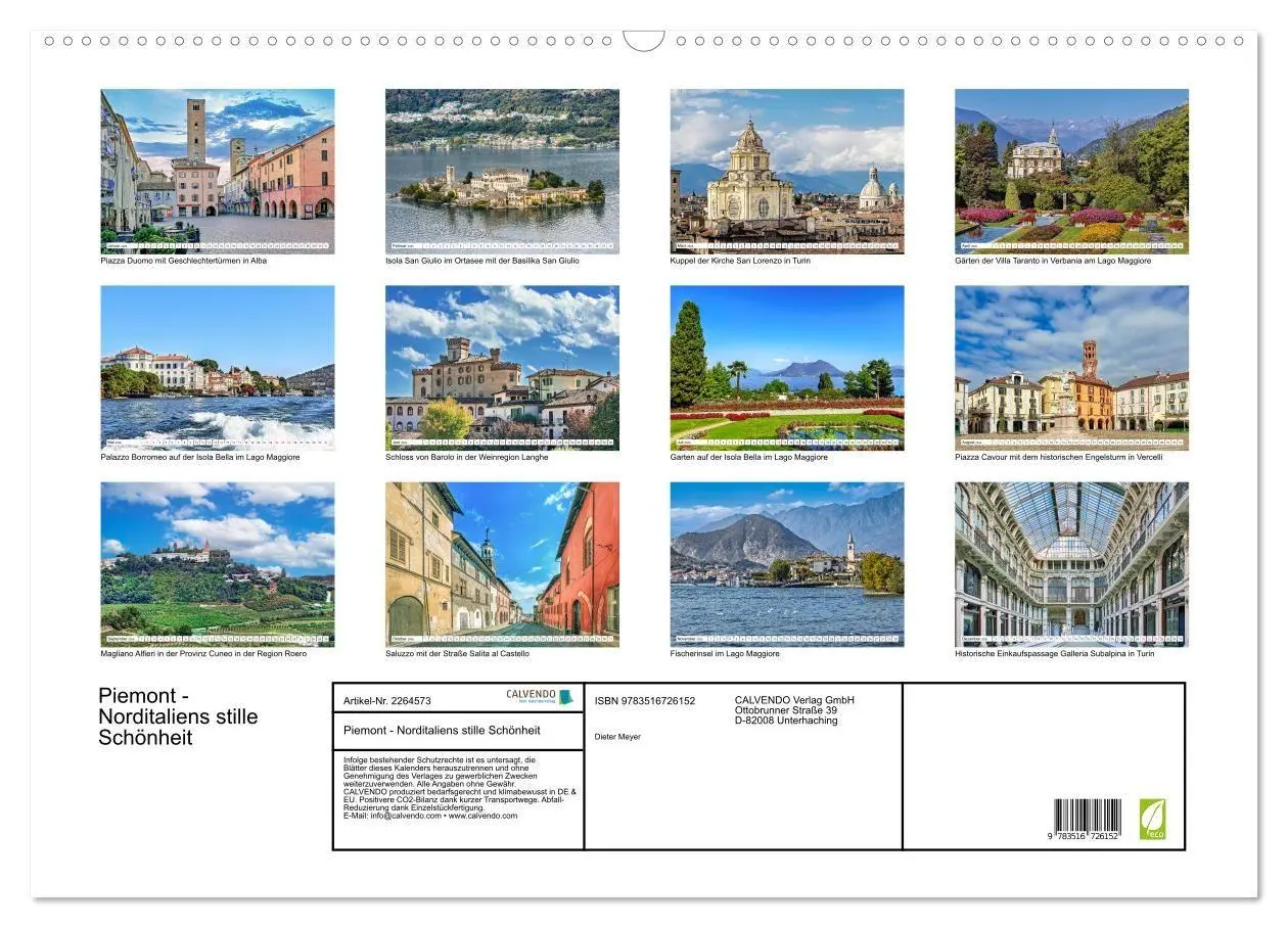 Bild: 9783516726152 | Piemont - Norditaliens stille Schönheit (Wandkalender 2026 DIN A2...
