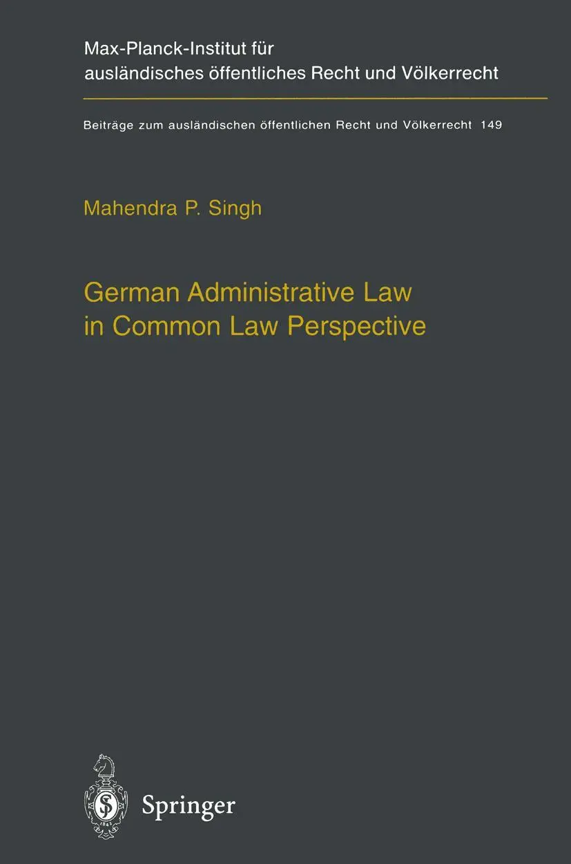 Cover: 9783642076152 | German Administrative Law in Common Law Perspective | Singh | Buch