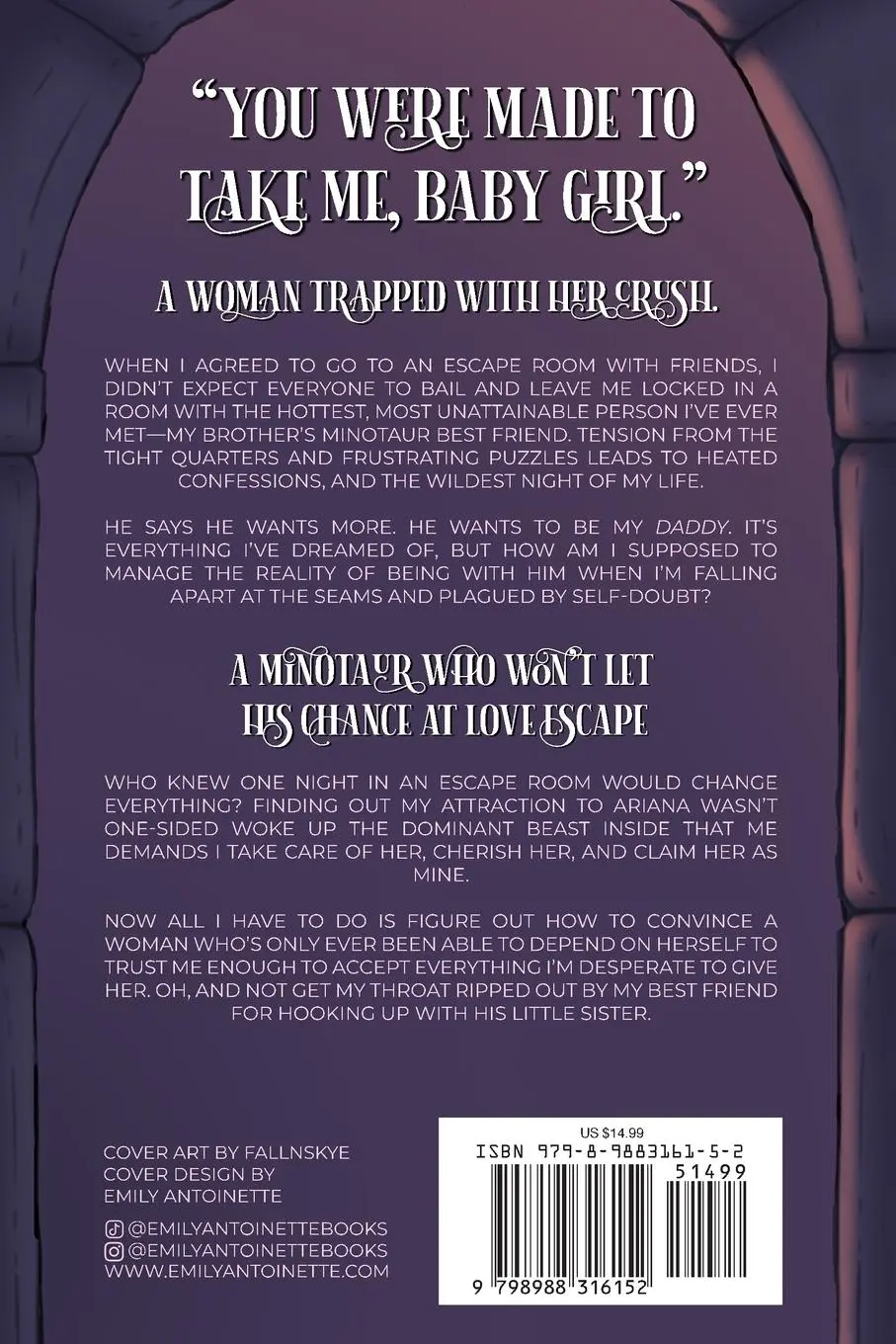 Rückseite: 9798988316152 | Escaping the Friendzone | A Daddy Dom Minotaur Romance | Antoinette