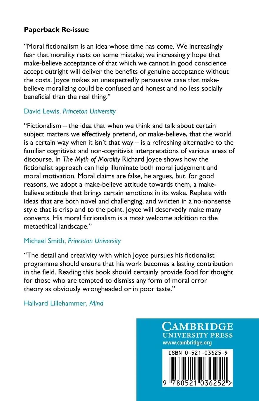 Rückseite: 9780521036252 | The Myth of Morality | Richard Joyce | Taschenbuch | Englisch | 2007