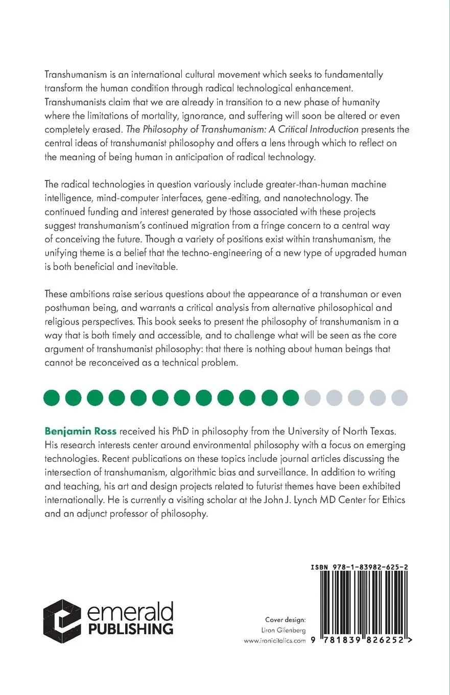 Rückseite: 9781839826252 | The Philosophy of Transhumanism | Benjamin Ross | Taschenbuch | 2020