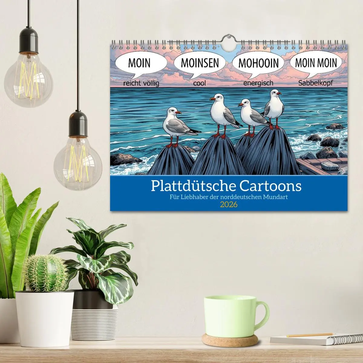 Bild: 9783516646252 | Plattdütsche Cartoons (Wandkalender 2026 DIN A4 quer), CALVENDO...