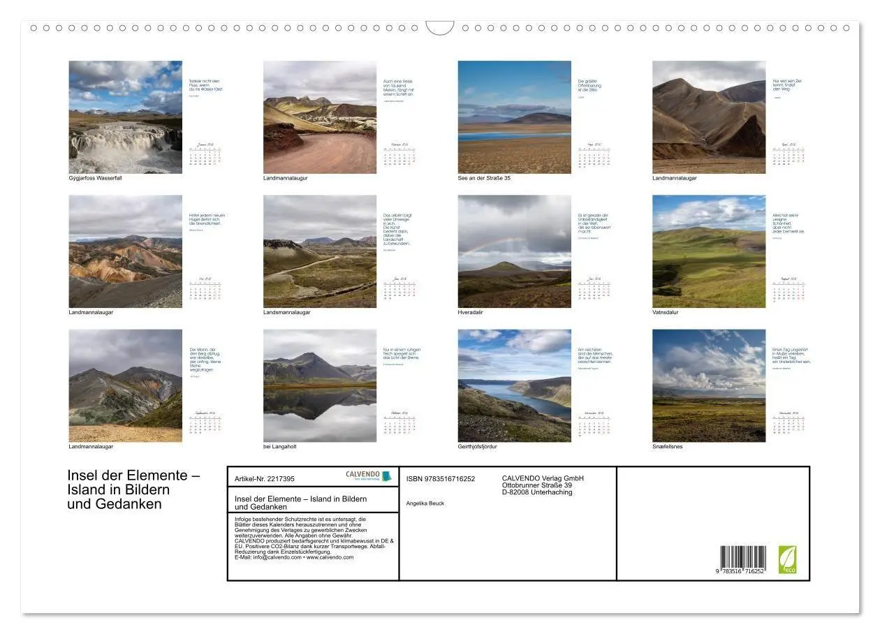Bild: 9783516716252 | Insel der Elemente - Island in Bildern und Gedanken (Wandkalender...