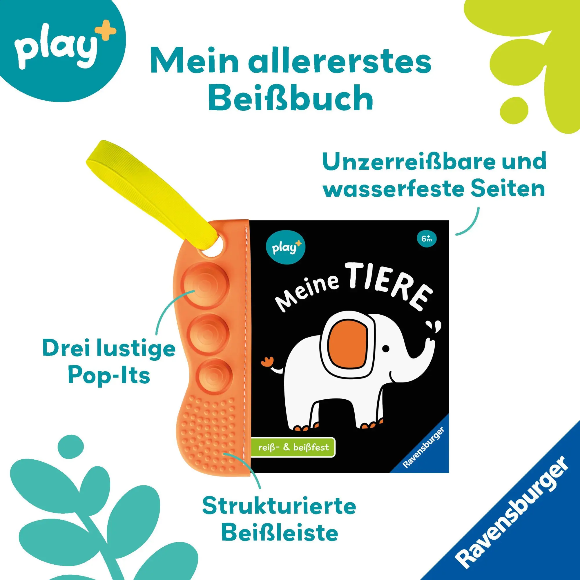 Bild: 9783473456352 | Play+ flip&amp;pop Meine Tiere - ab 6 Monate | Mein allererstes Beißbuch