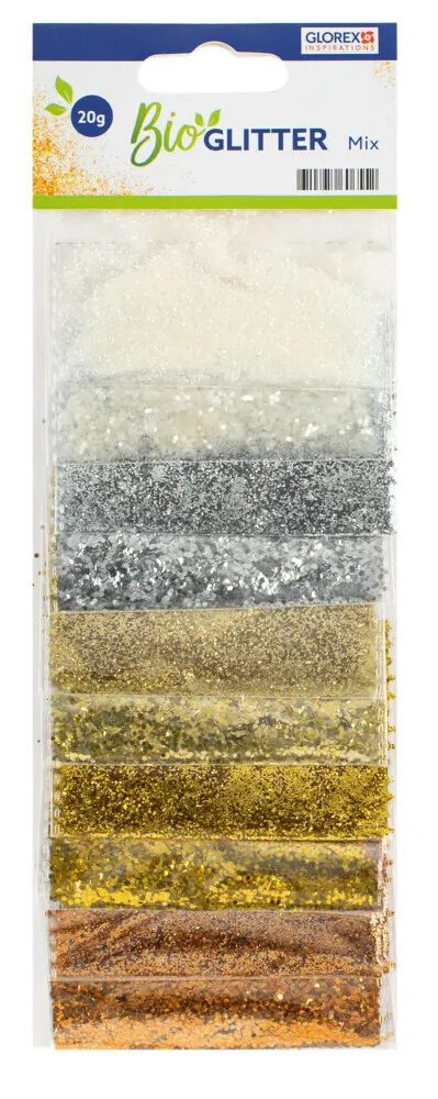 Bio Glitter, mix 2x5 Farben, 20g