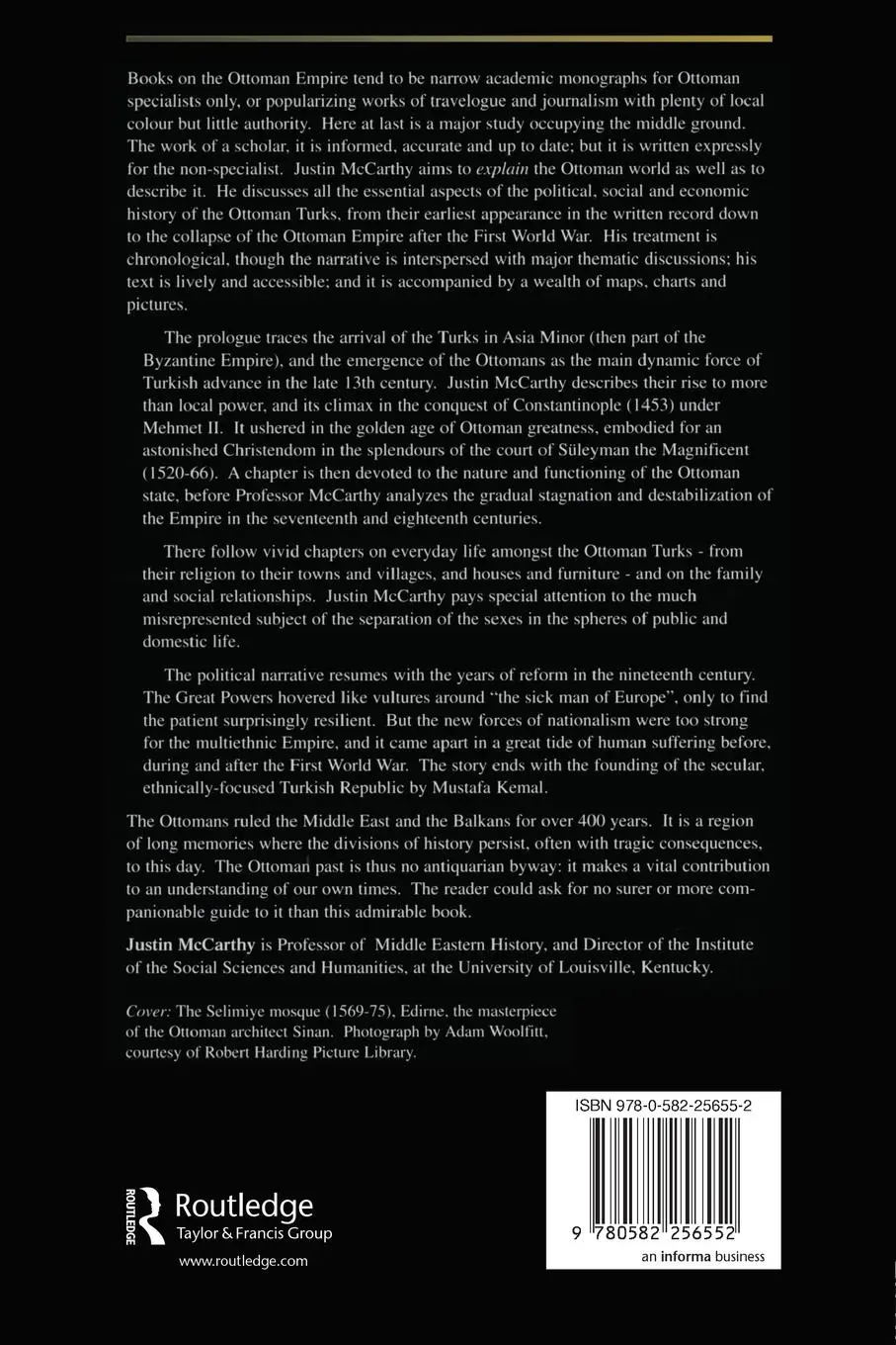 Rückseite: 9780582256552 | The Ottoman Turks | An Introductory History to 1923 | Justin Mccarthy