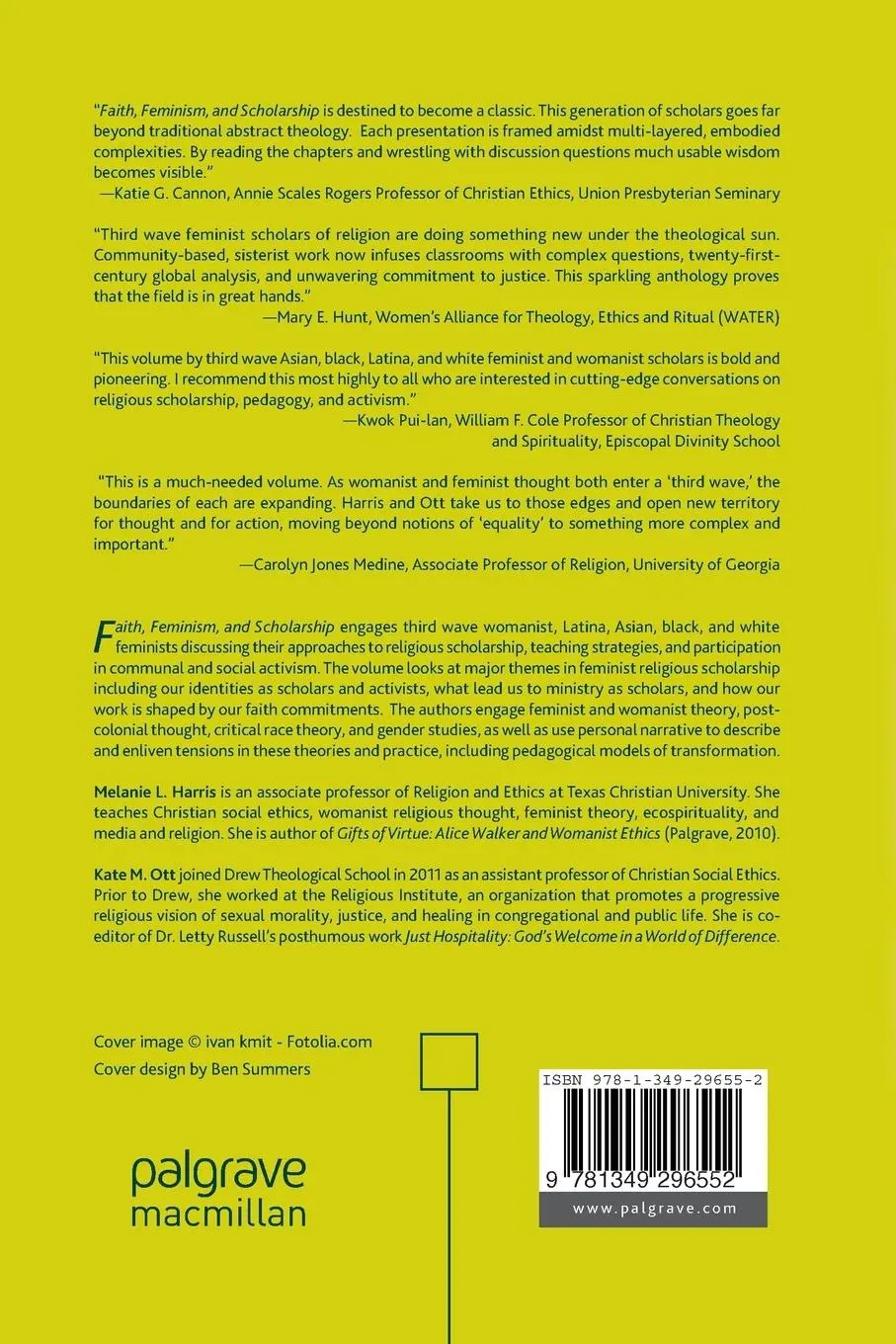 Rückseite: 9781349296552 | Faith, Feminism, and Scholarship | The Next Generation | Taschenbuch