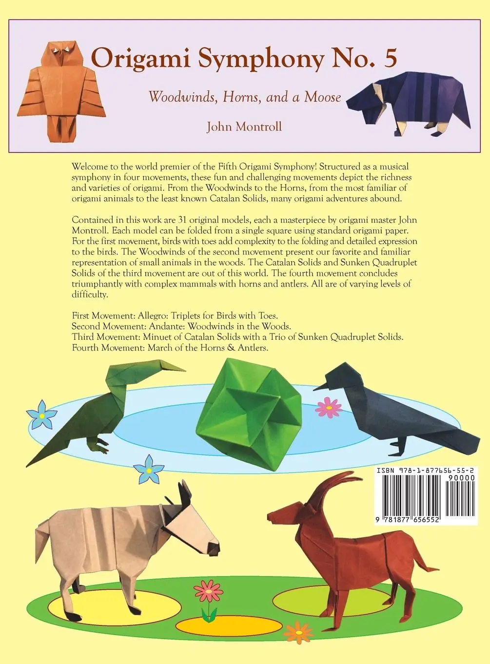 Rückseite: 9781877656552 | Origami Symphony No. 5: Woodwinds, Horns, and a Moose | John Montroll