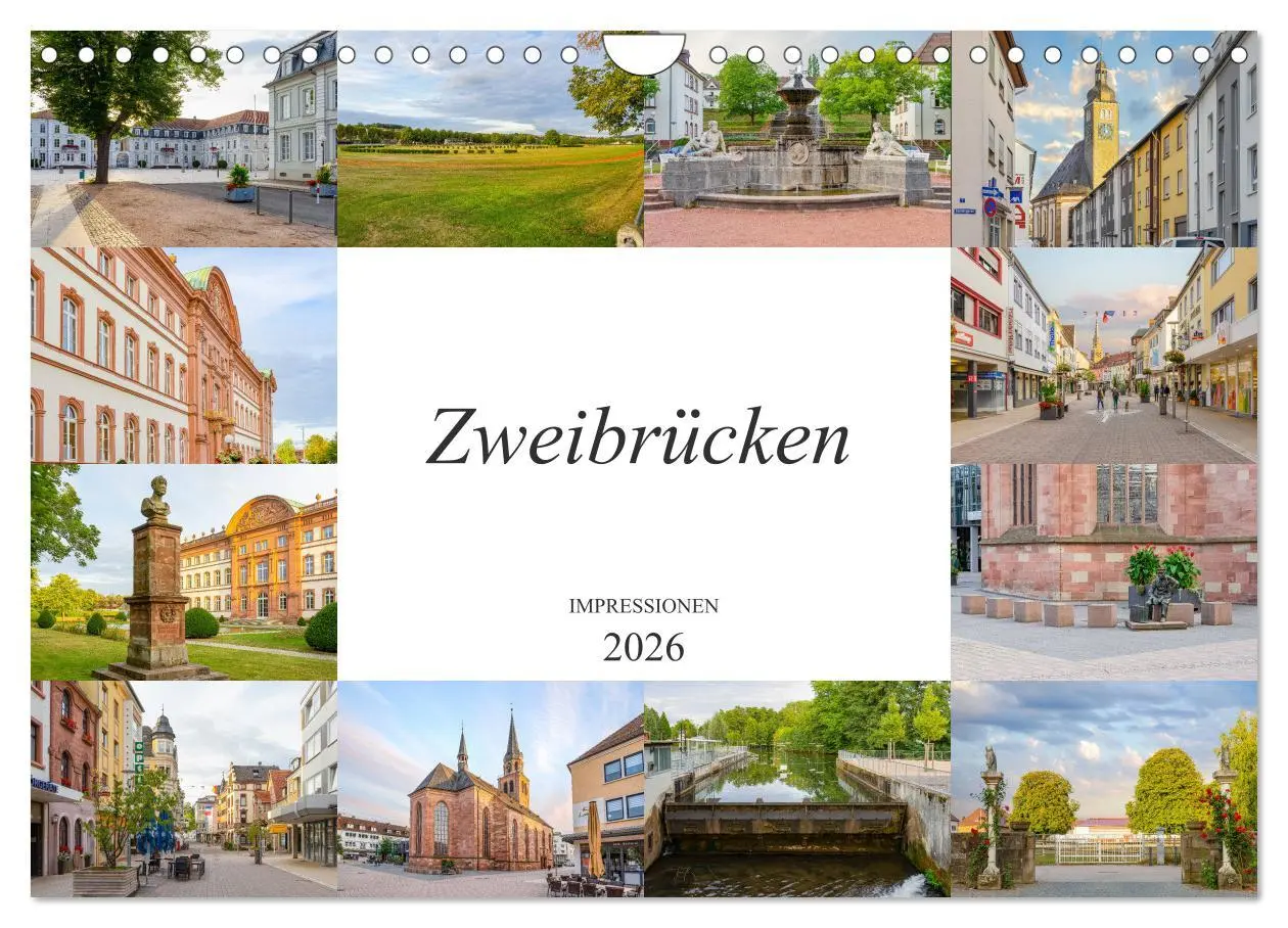 Cover: 9783457766552 | Zweibrücken Impressionen (Wandkalender 2026 DIN A4 quer), CALVENDO...