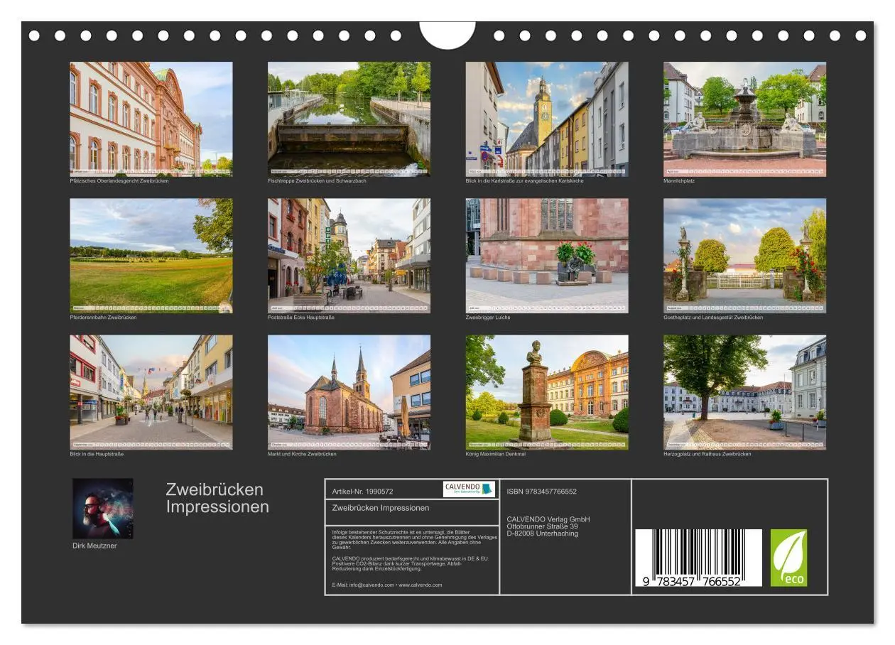 Bild: 9783457766552 | Zweibrücken Impressionen (Wandkalender 2026 DIN A4 quer), CALVENDO...