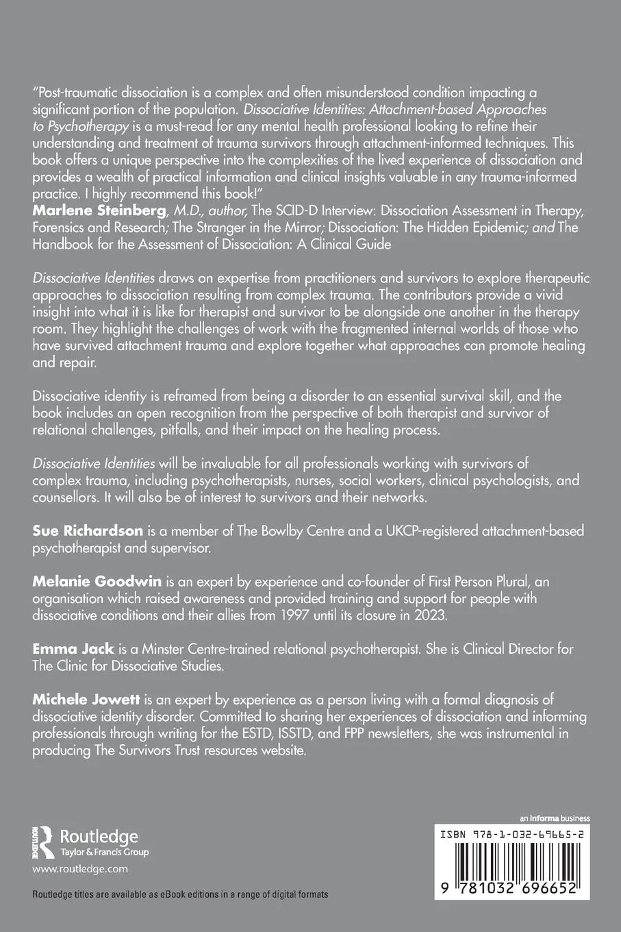 Rückseite: 9781032696652 | Dissociative Identities | Attachment-based Approaches to Psychotherapy