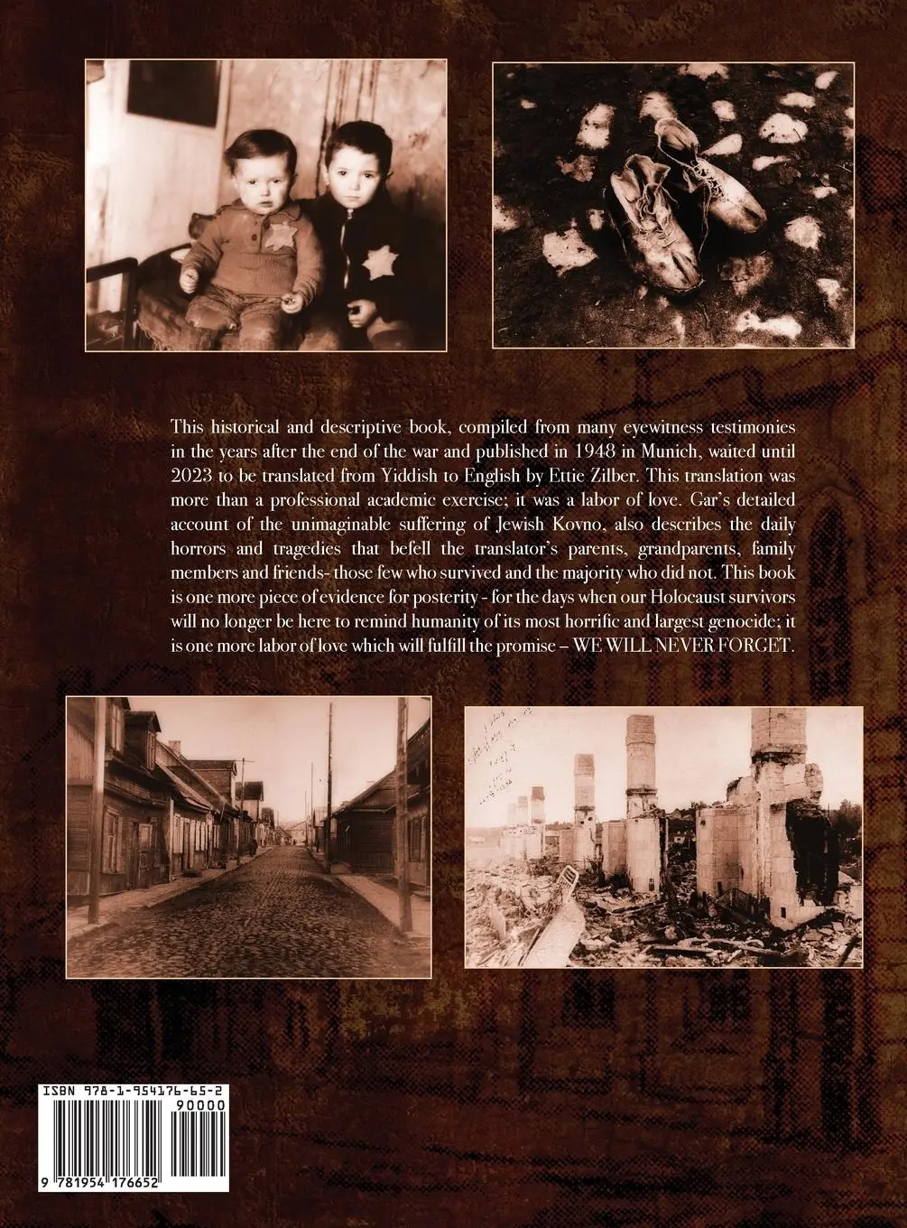 Rückseite: 9781954176652 | The Destruction of Jewish Kovno (Kaunas, Lithuania) | Joseph Gar