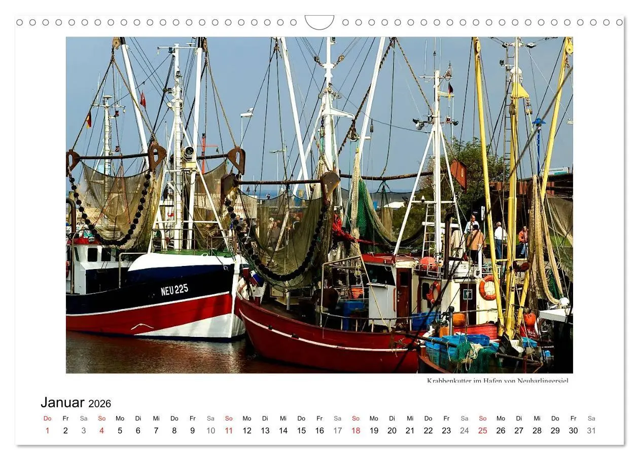 Bild: 9783516226652 | Krabbenkutter in Ostfriesland (Wandkalender 2026 DIN A3 quer),...
