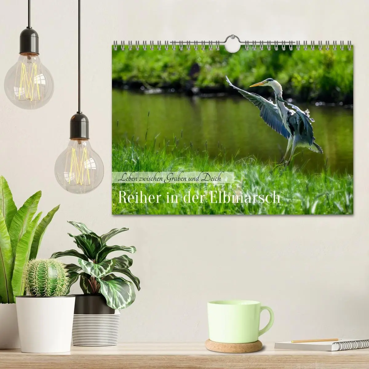Bild: 9783594376652 | Reiher in der Elbmarsch (Wandkalender 2027 DIN A4 quer), CALVENDO...
