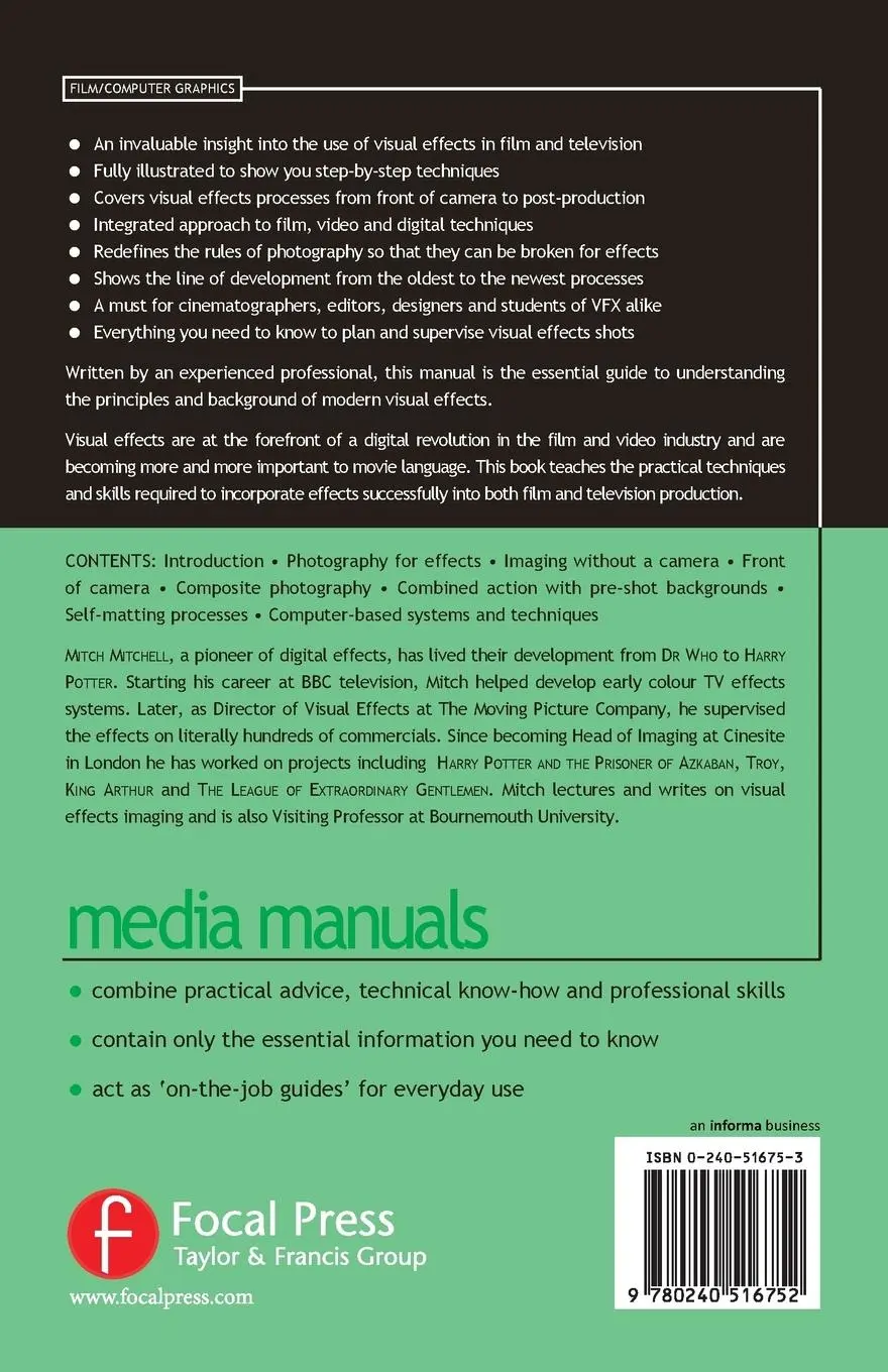 Rückseite: 9780240516752 | Visual Effects for Film and Television | Mitch Mitchell | Taschenbuch