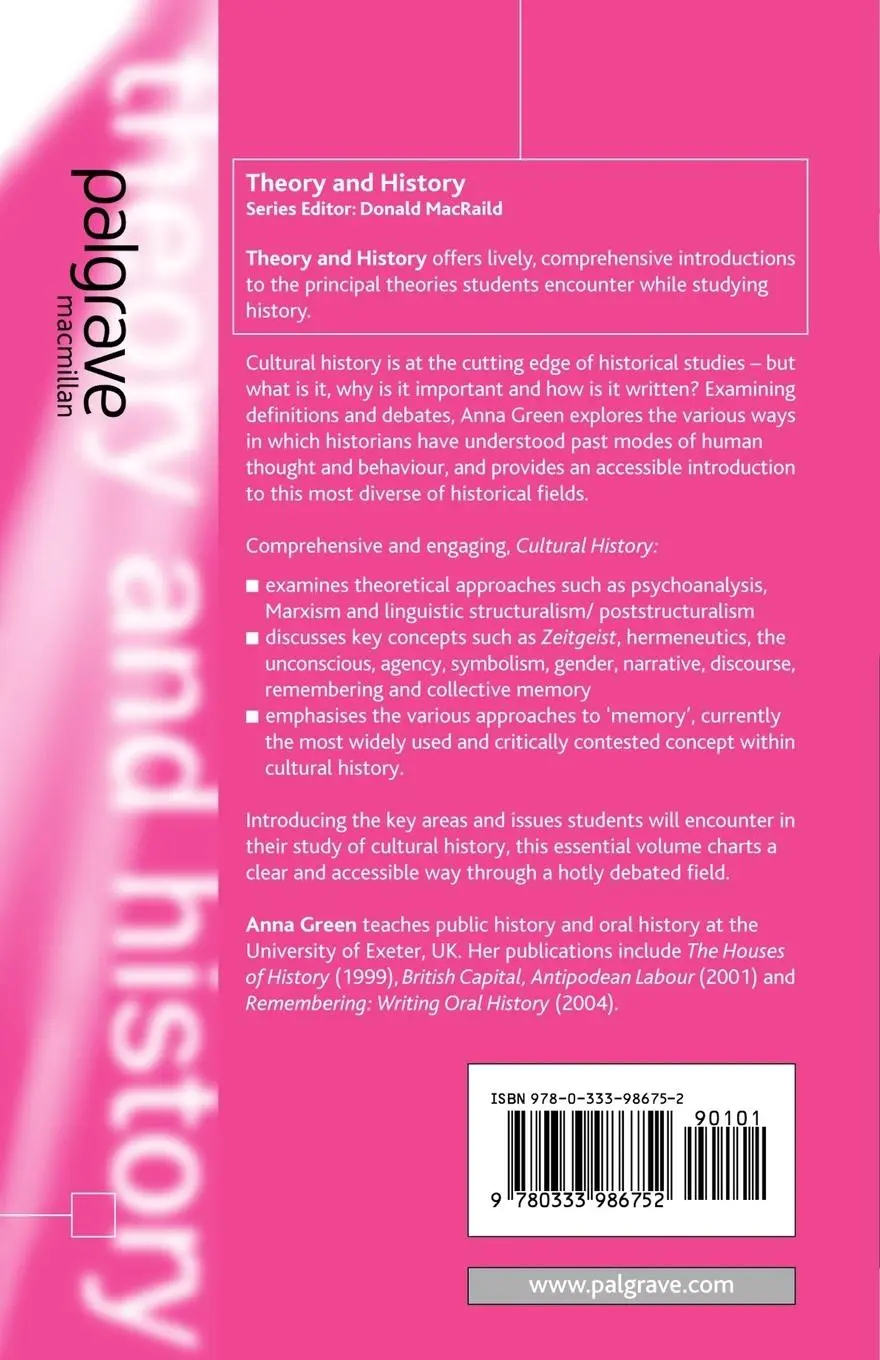 Rückseite: 9780333986752 | Cultural History | Anna Green | Taschenbuch | Englisch | 2008