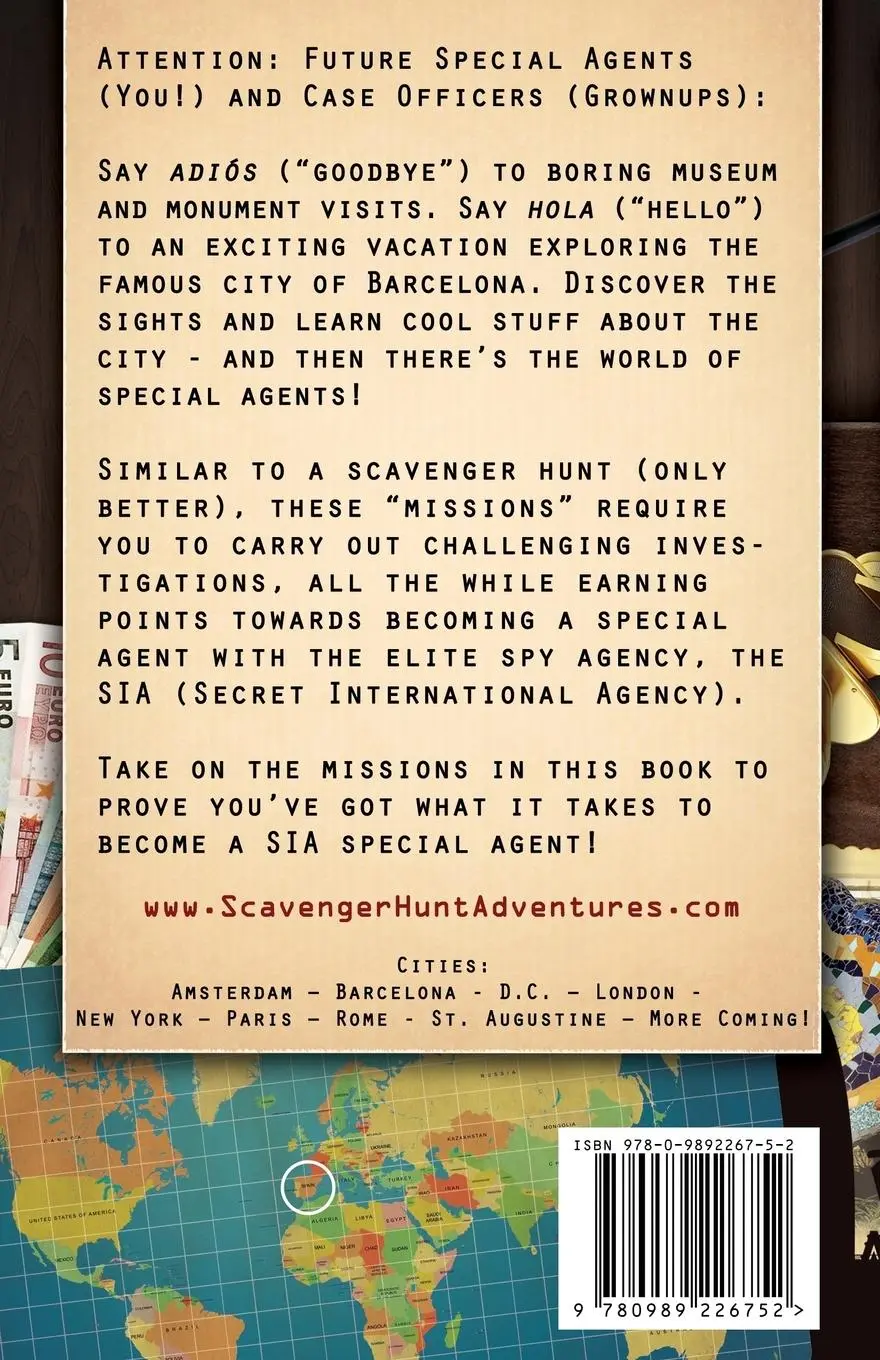 Rückseite: 9780989226752 | Mission Barcelona | A Scavenger Hunt Adventure: (Travel Book For Kids)