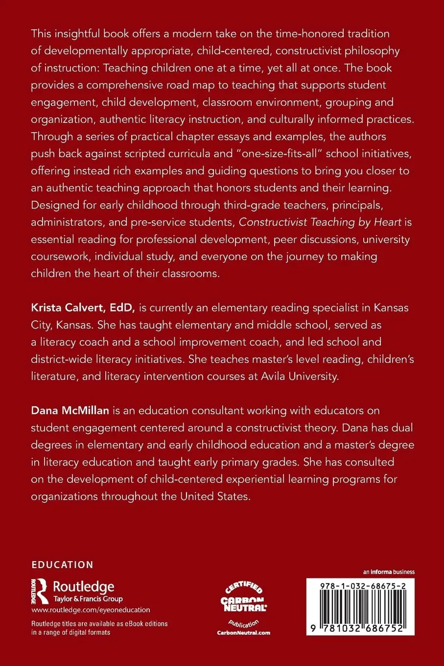 Rückseite: 9781032686752 | Constructivist Teaching by Heart | Krista Calvert (u. a.) | Buch