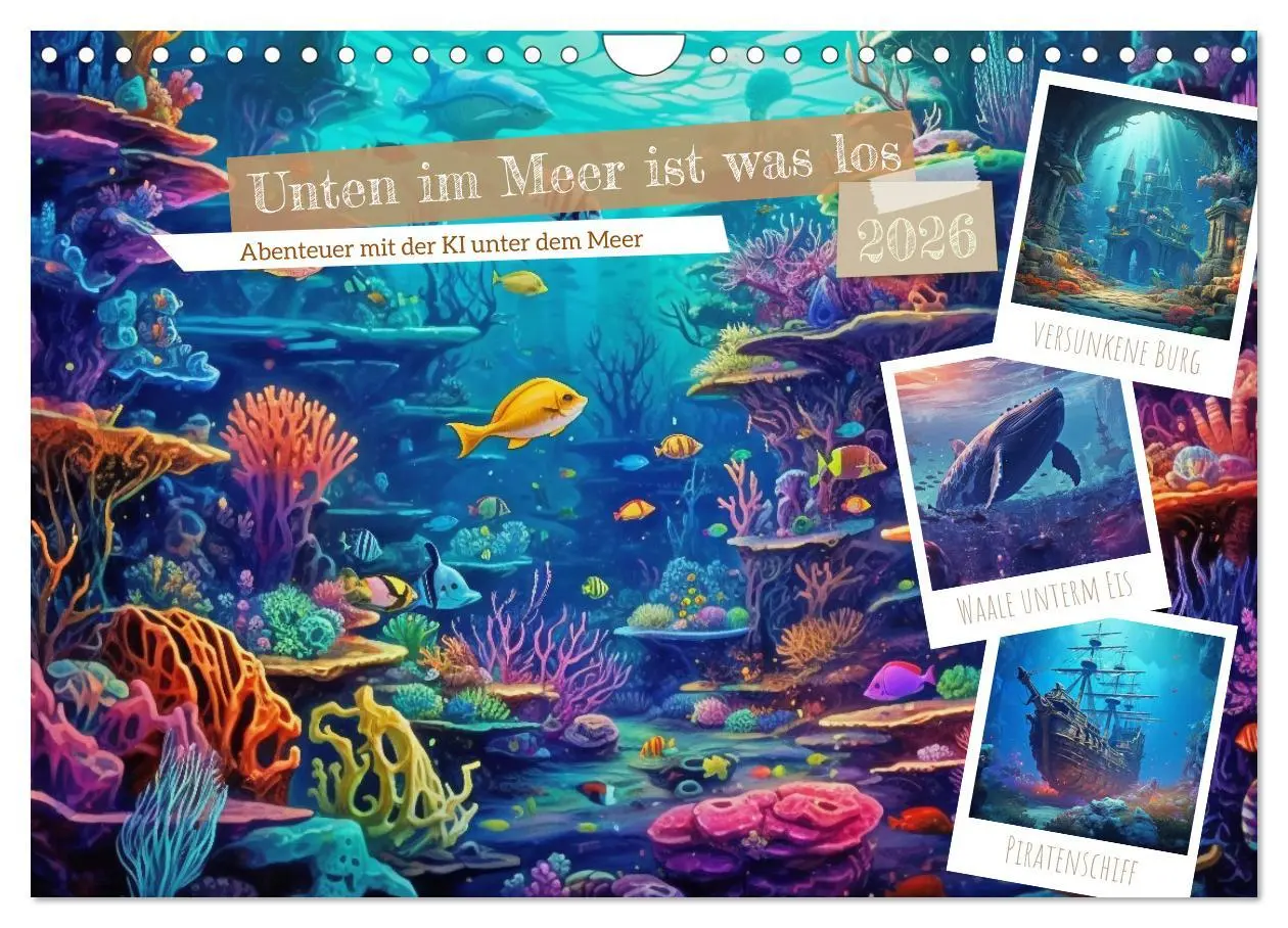 Cover: 9783457366752 | Unten im Meer ist was los (Wandkalender 2026 DIN A4 quer), CALVENDO...