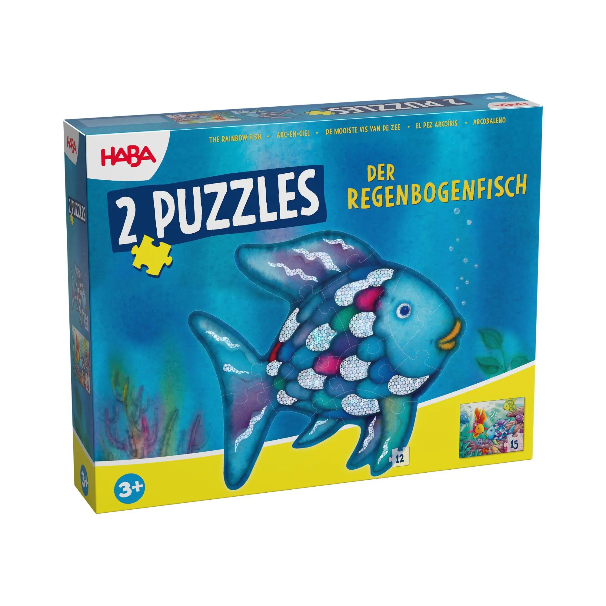 Cover: 4010168296852 | 2 Puzzles - Der Regenbogenfisch 12/15 Teile | Patrick Tonn | Spiel