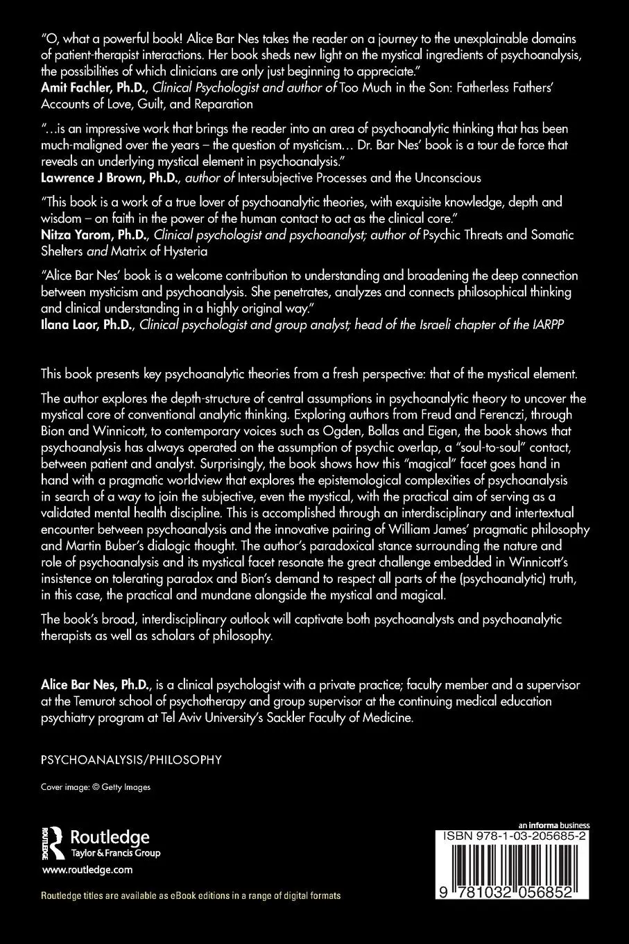 Rückseite: 9781032056852 | Psychoanalysis, Mysticism and the Problem of Epistemology | Nes | Buch