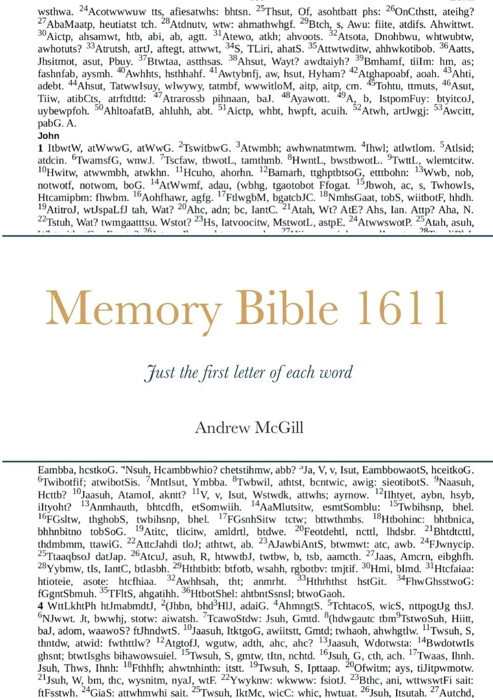 Cover: 9781471626852 | Memory Bible 1611 | Just the first letter of each word | Andrew Mcgill