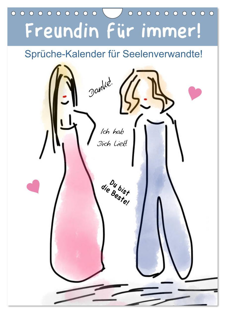 Cover: 9783435956852 | Freundin für immer! Sprüche-Kalender für Seelenverwandte!...