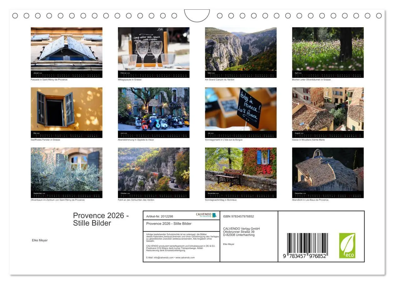 Bild: 9783457976852 | Provence 2026 - Stille Bilder (Wandkalender 2026 DIN A4 quer),...