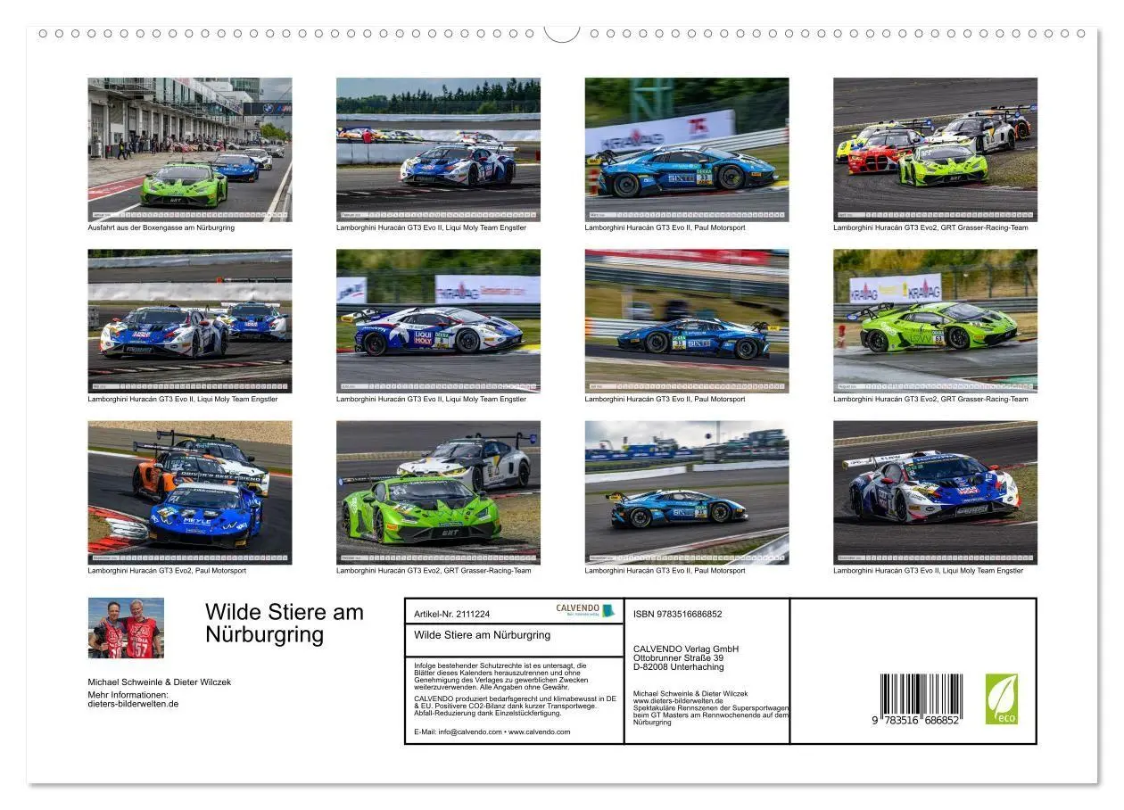Bild: 9783516686852 | Wilde Stiere am Nürburgring (hochwertiger Premium Wandkalender 2026...