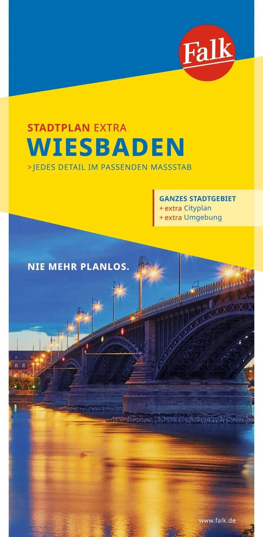 Cover: 9783827926852 | Falk Stadtplan Extra Wiesbaden 1:20 000 | (Land-)Karte | 1 S. | 2020