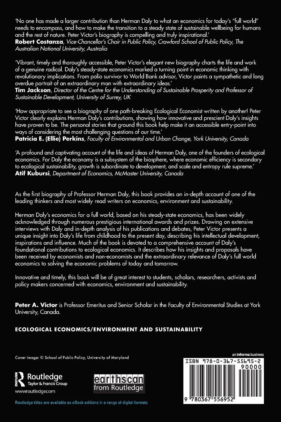 Rückseite: 9780367556952 | Herman Daly's Economics for a Full World | His Life and Ideas | Victor